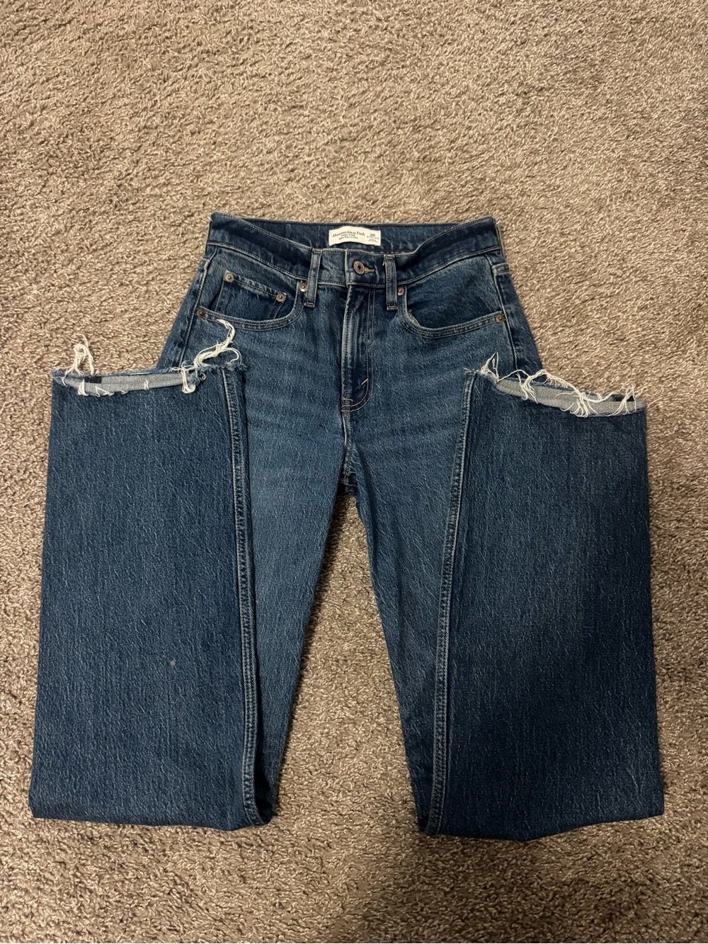 Abercrombie & Fitch Dark Blue Straight Leg Jeans